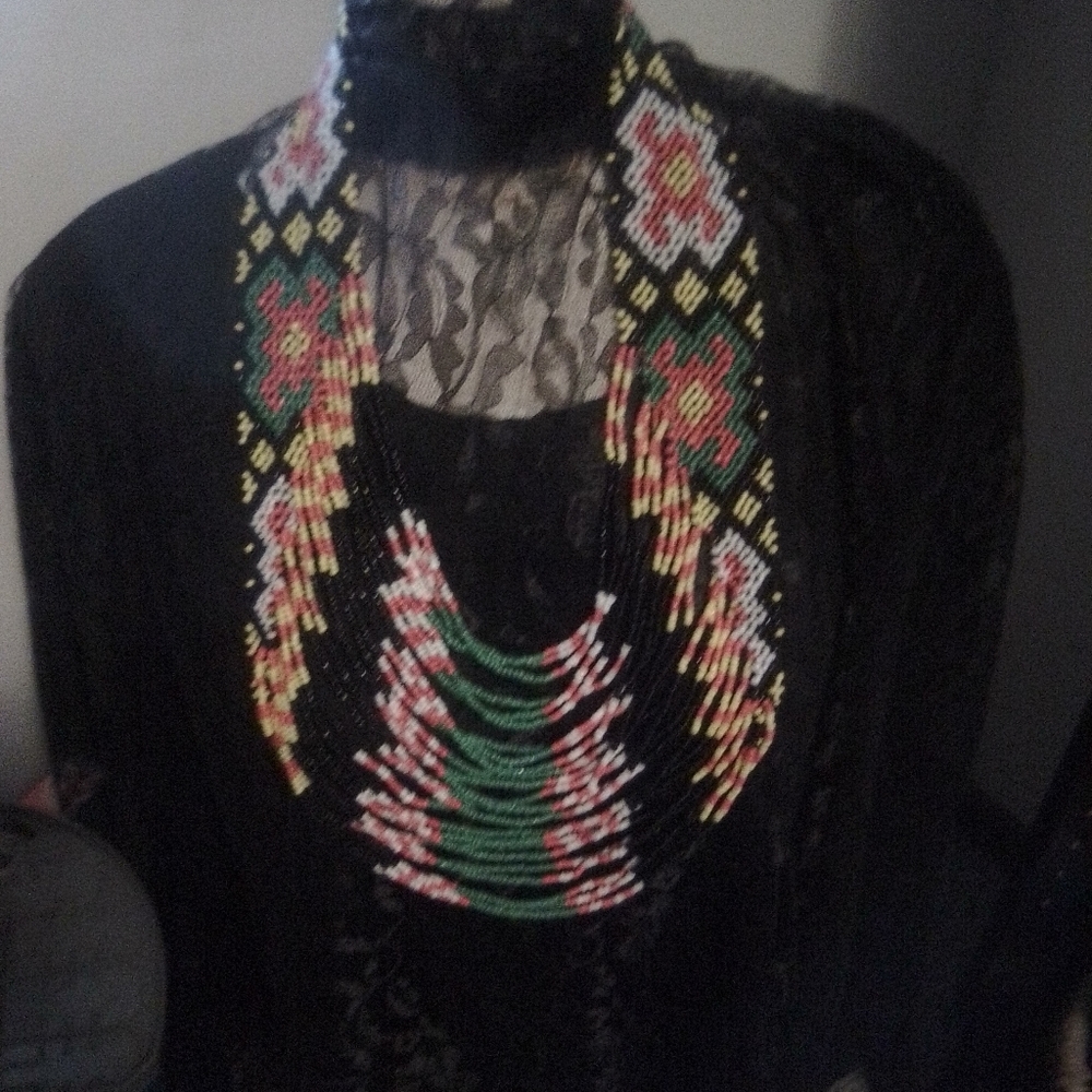 Beautiful Unique Native Beaded Necklace